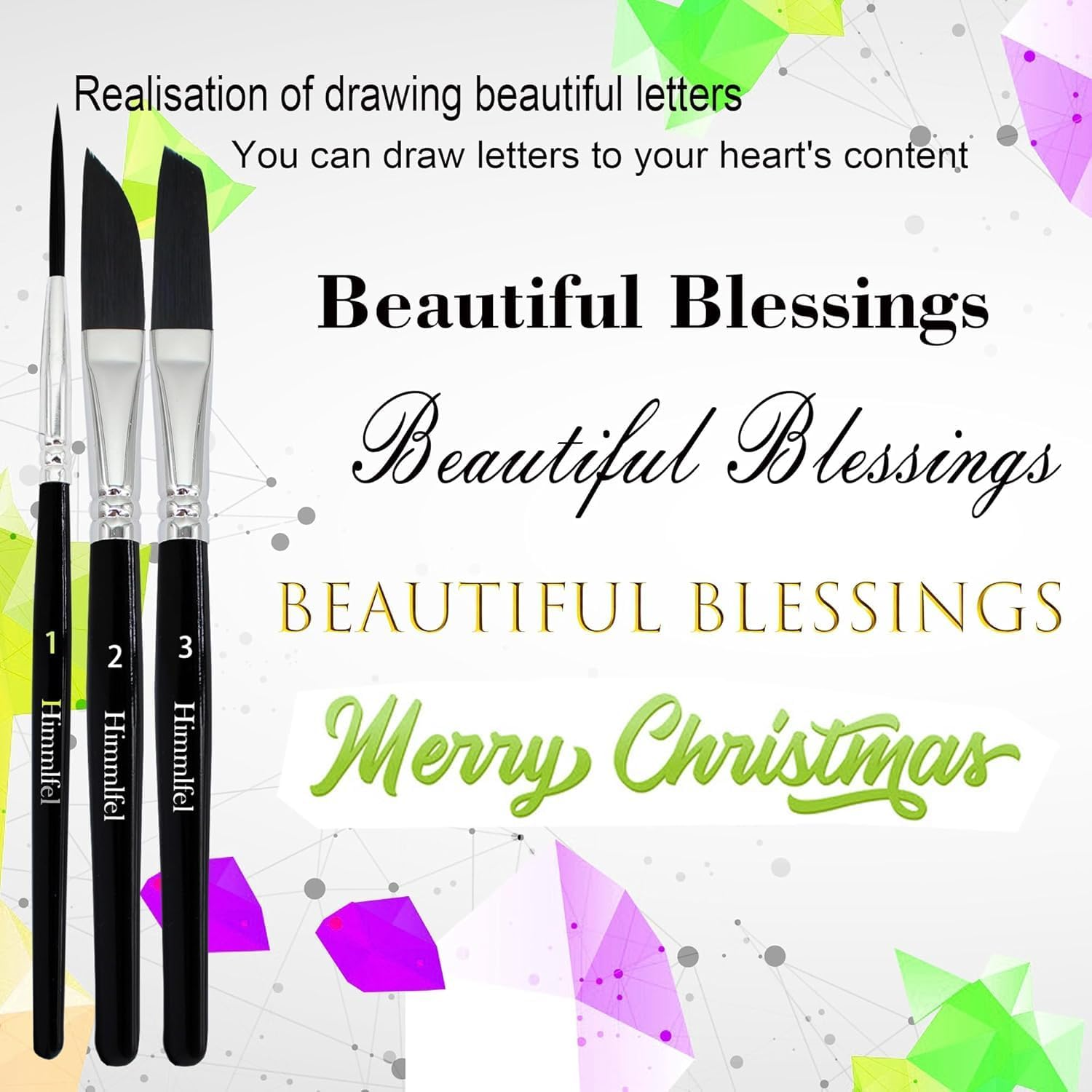 Pinstriping Brush Striping Brushes for Acrylic Watercolour Oil，3 Pcs High Performance Pinstripe Brushes，Professional Artists Script Liner Brush Long Liner Brush Scroll Sword Paint Brush Set image number 6