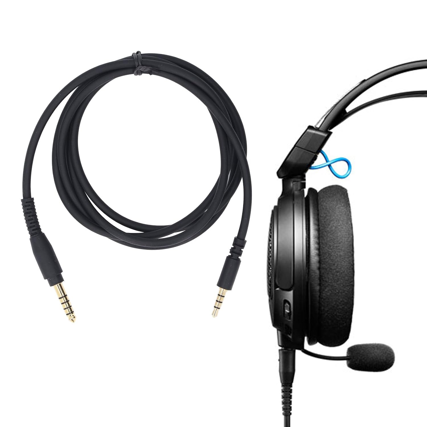 Pomya Replacement Audio Cable for ATH GL3 ATH GDL3 Headset, 1.3M Headphone Sound Cable with 3.5Mm Connector, Lossless Sound Quality, Plug and Play image number 5