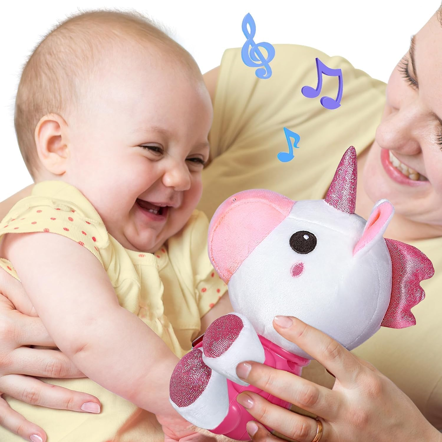 Daboot Baby Unicorn Musical Toys, Cute Soft Plush Stuffed Animal Baby Newborn Toys for Toddlers Babies 0 3 6 9 12 Month, Infants Baby Toy for Girls and Boys Best Gift image number 3