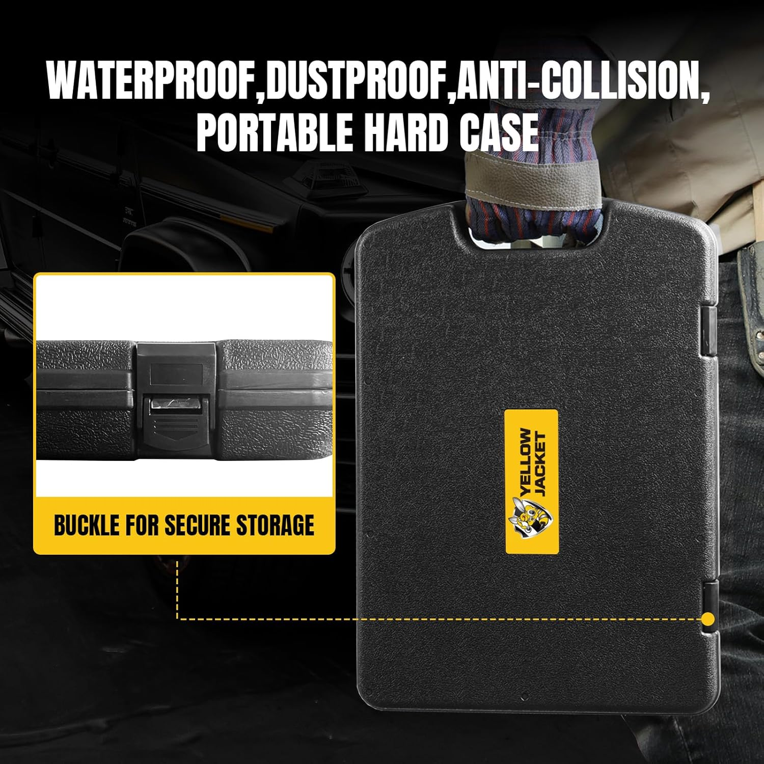 YELLOW JACKET Refrigerant Scale 110 LBS HVAC Freon - Ultra-Large LCD Screen High Precision Electronic Charging Weight Scale with Portable Case for All Recovery Tanks