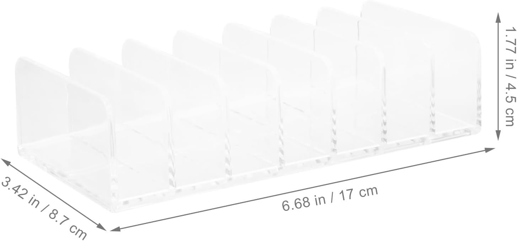 Luxshiny Vertical Makeup Organizer for Eye Shadow Palettes Divided Cosmetic Rack Compartments for Pressed Powder Storage for Vanity Table Organization