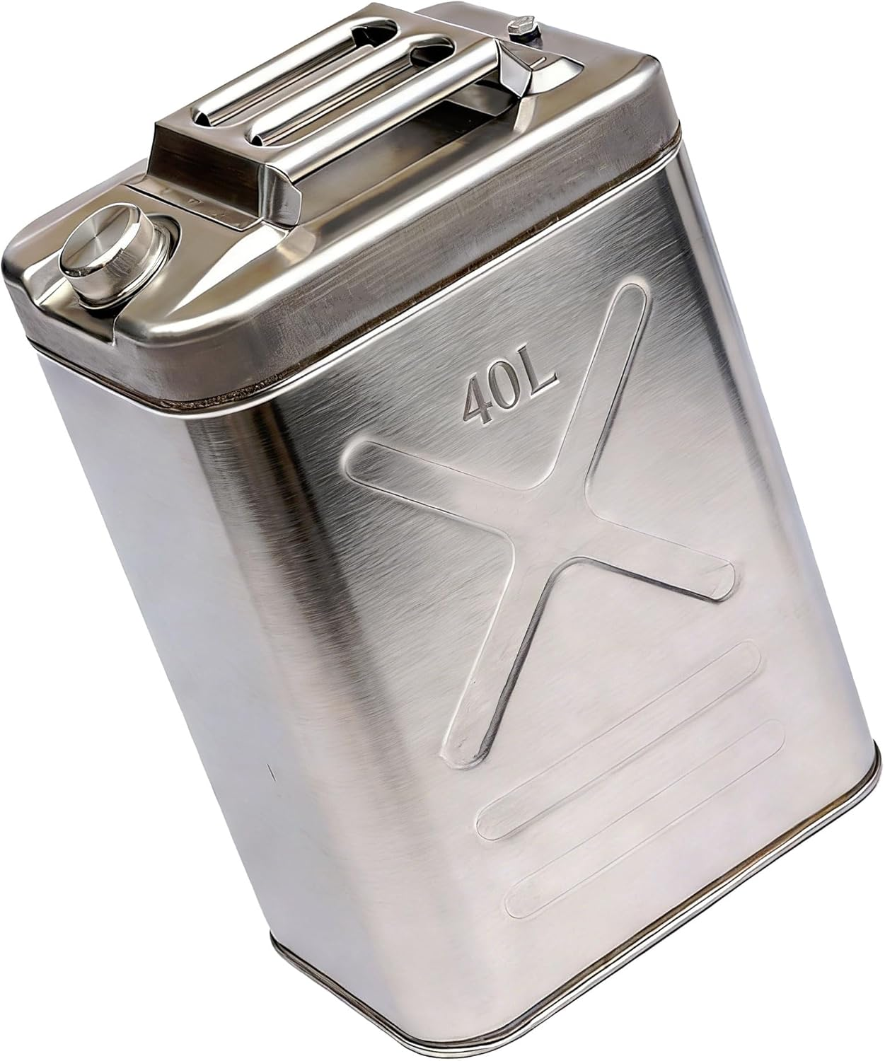 Petrol Can 30 Litres Made of Thickened 1 Mm 304 Stainless Steel, Petrol Can 30 L Metal with Built-In Spout image number 2