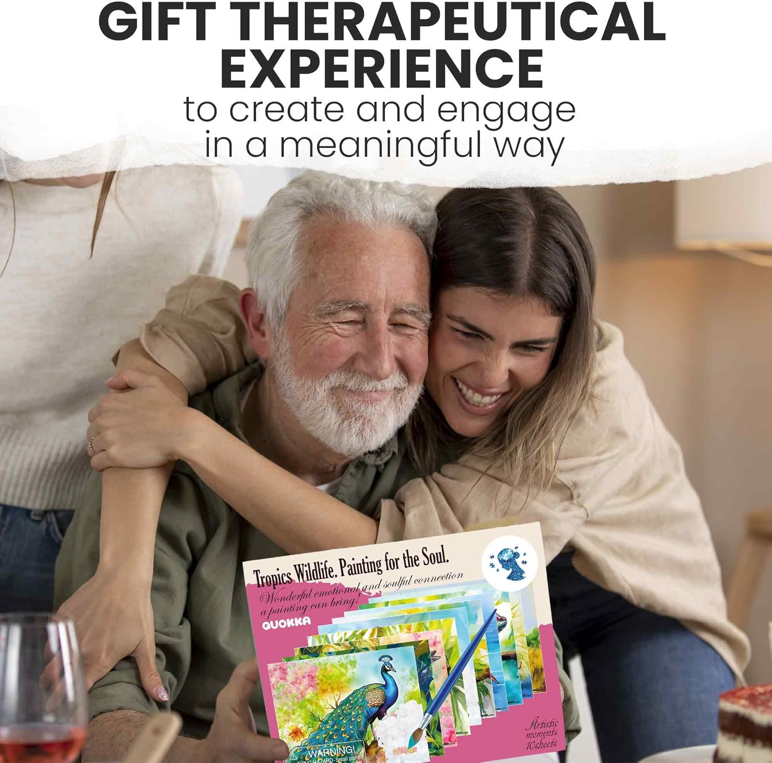 QUOKKA 10PACK Water Painting Dementia Activities for Seniors - Tropic Wildlife Memories - Alzheimers Products for Elderly - Activities for People with Dementia - Crafts for Seniors - Tropicwildlife image number 6