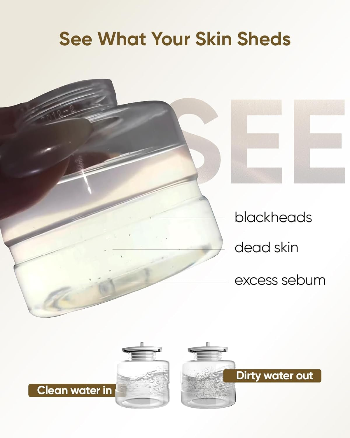 Kingdo 4-In-1 Microdermabrasion Machine Professional-Gentle Exfoliator, Hydrating Mist, Pore Vacuum & LED Mirror-At-Home Spa Beauty Device for Sensitive Skin image number 6