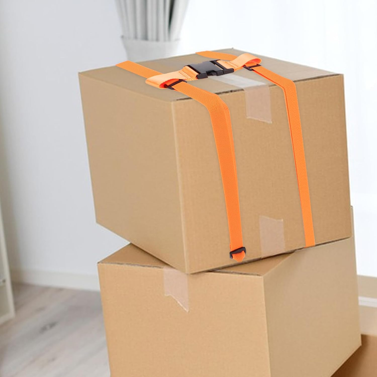 LRXIYODE Adjustable Elastic Luggage Straps with Buckle, Travel Bag Buckle Straps for Suitcases, Sturdy Orange Elastic Suitcase Belts, Travel Accessories for Secure Baggage Handling image number 6