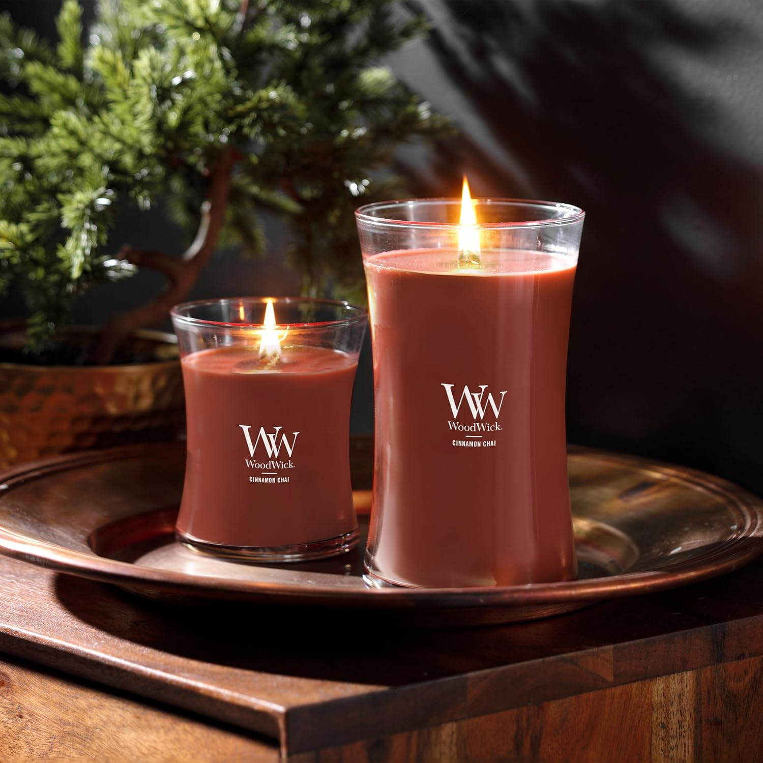 Woodwick Cinnamon Chai Jar Candle, Large