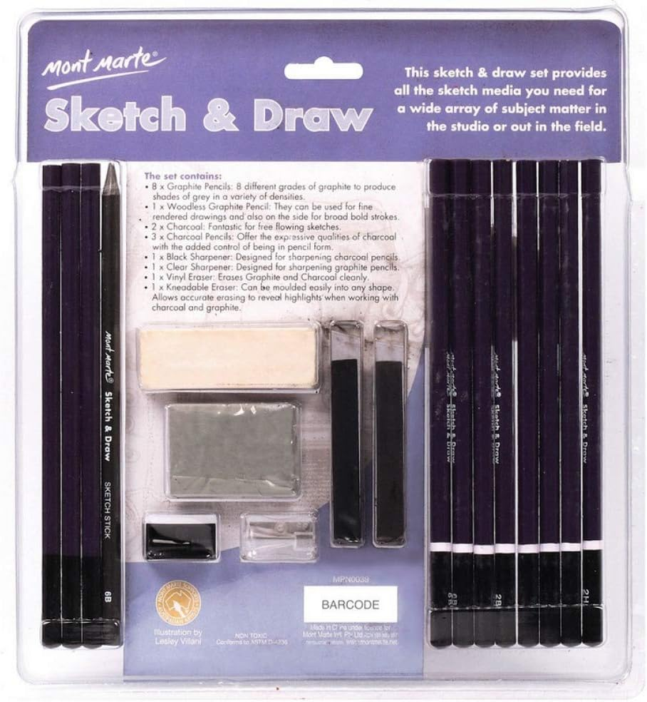 Mont Marte Signature Sketch & Draw 18-Pieces Set image number 1