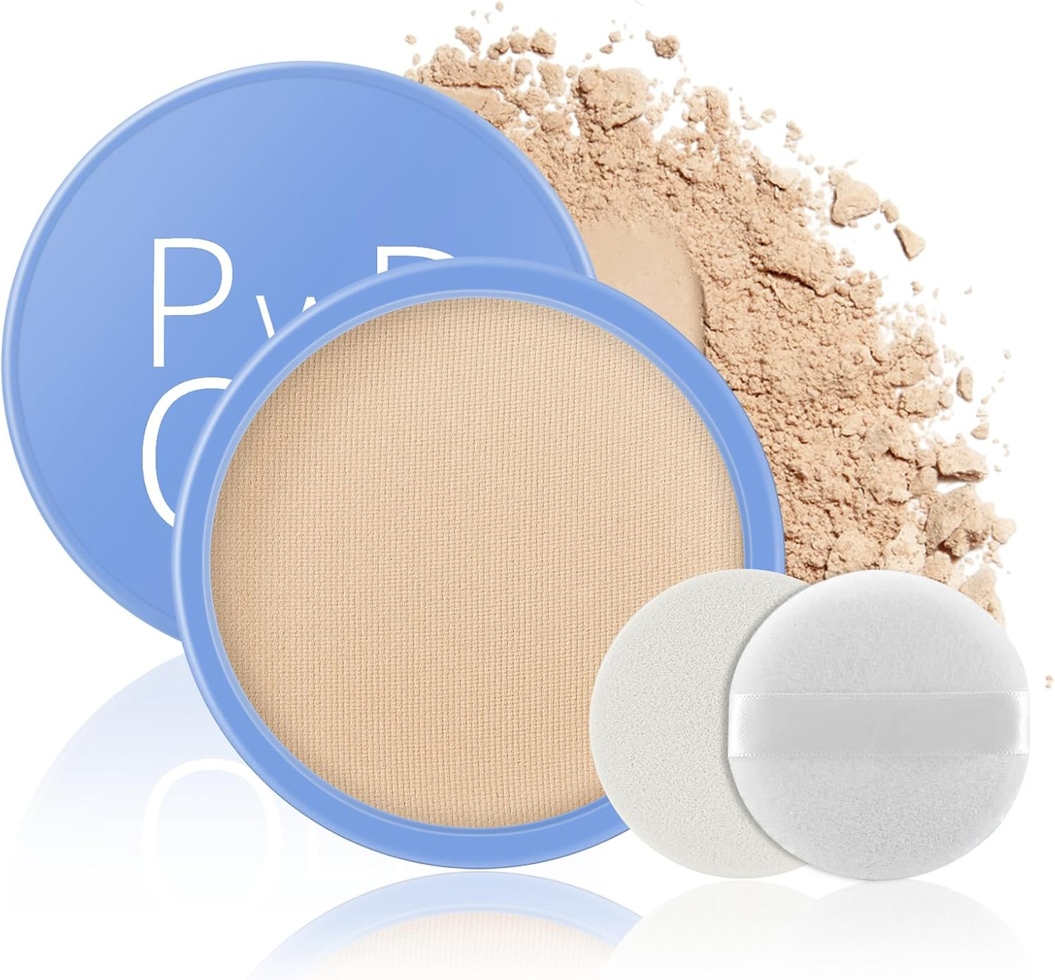 Apooliy Setting Powder, Poreless Pressed Face Powder, Lightweight, Long-Lasting, Oil Control, Translucent