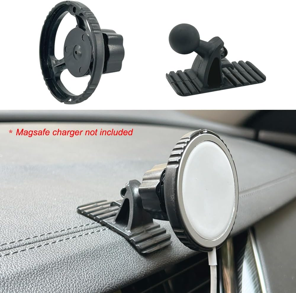Car Phone Holder, Car Dashboard Adhesive Holder Is Compatible with Apple Mag Safe Mount 15W Wireless Charger Rear Clip, Ensures Good Heat Dissipation (Model a +Model B +Back Clip) image number 5