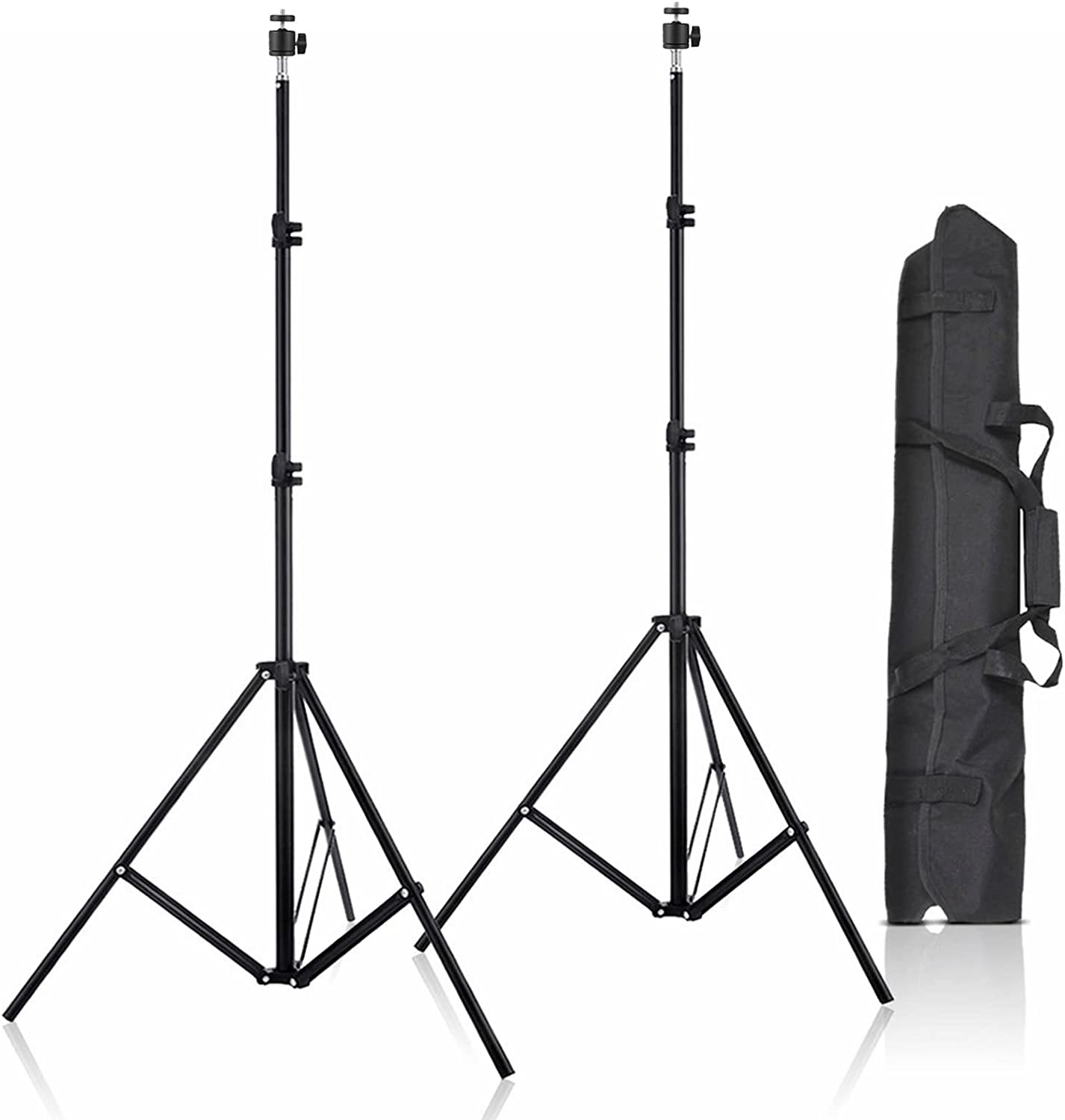 Selens Aluminum Alloy Light Stands Kit 78.7 In/200 Cm Adjustable with 1/4" Mount Ball Head, Wire Harness Clips and Carrying Bag for HTC Vive VR, Video, Portrait and Product Photography Photo Studio, 2 Pcs image number 5