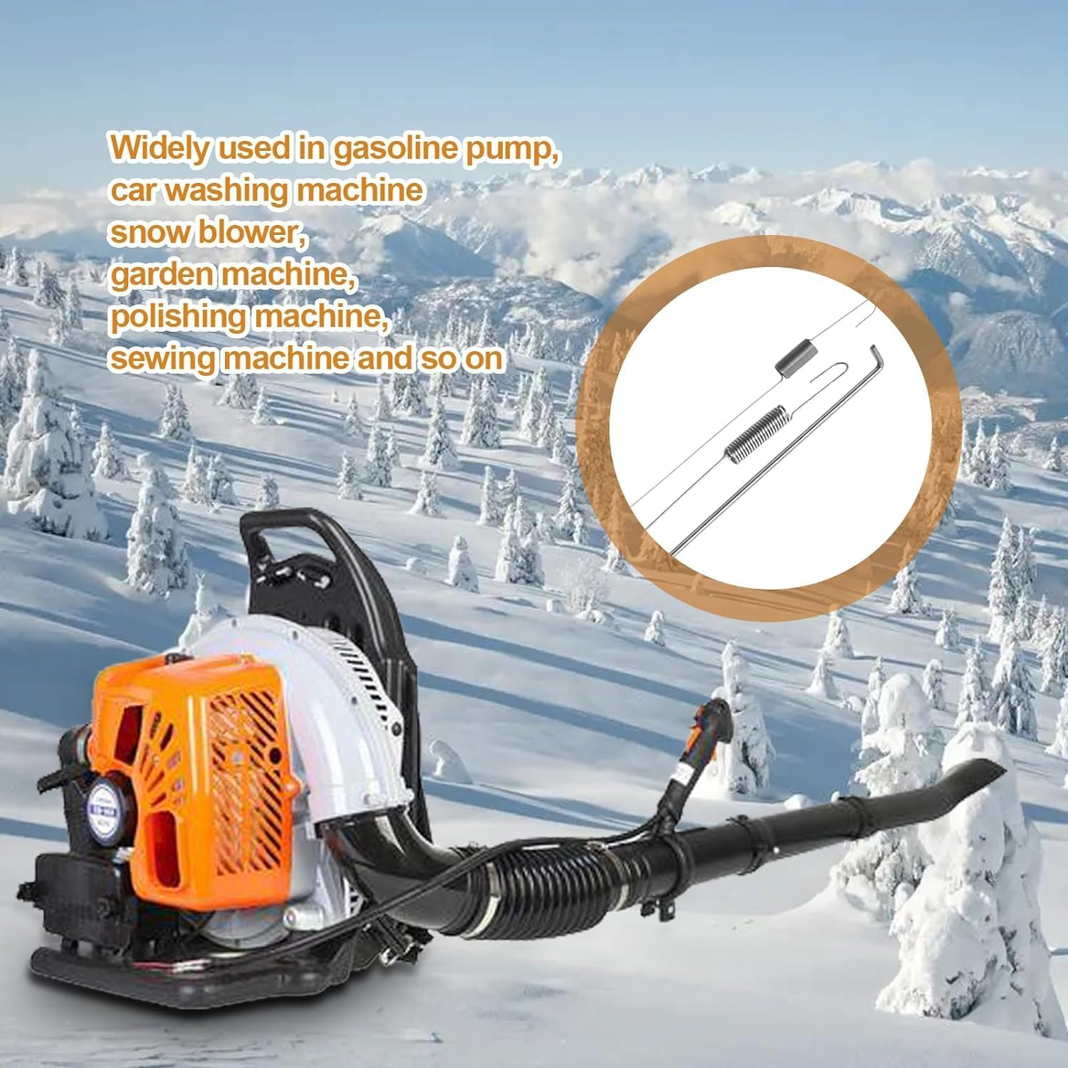 Throttle Return Spring Control Kit, 6Pcs Return Spring Speed Control Governor Link Throttle Governor Link Rod Speed Return Spring Kit,Governor Rod Spring Throttle Return Spring Governor Link 188F 190F image number 1