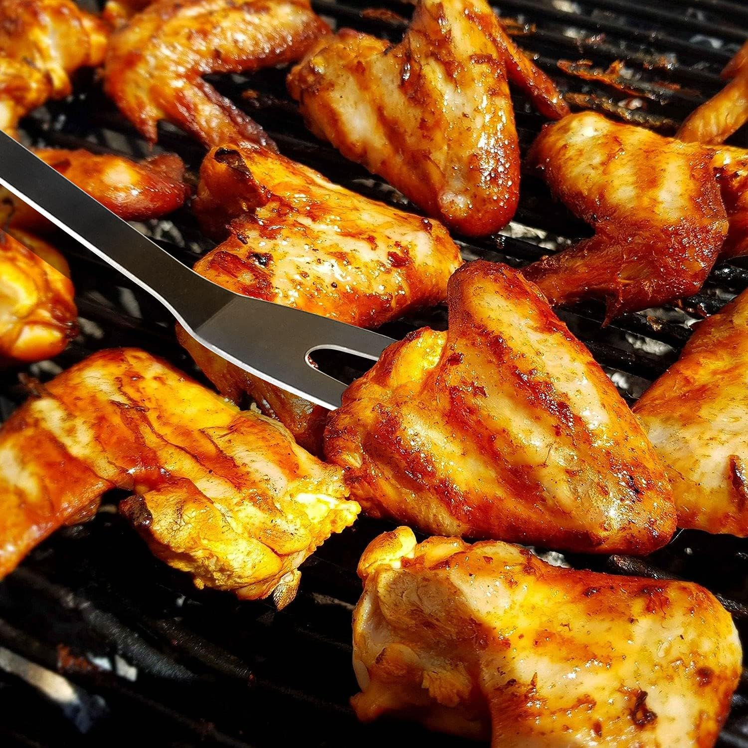 Barbecue Cutlery Set Professional Barbecue Accessories Grill Tool with Easy to Carry Bag for Men Gift (9 Pieces)