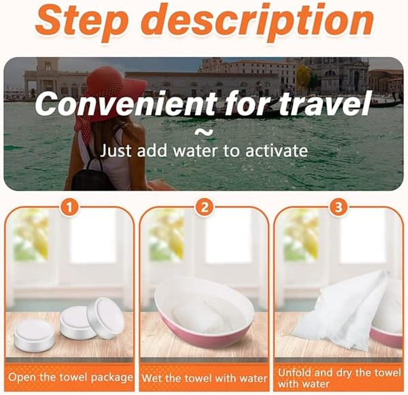 Compressed Towels, Portable Disposable Mini Compressed Coin Tissue Toilet Paper Tablets for Travel Camping Hiking Sport, Compressed Wipes