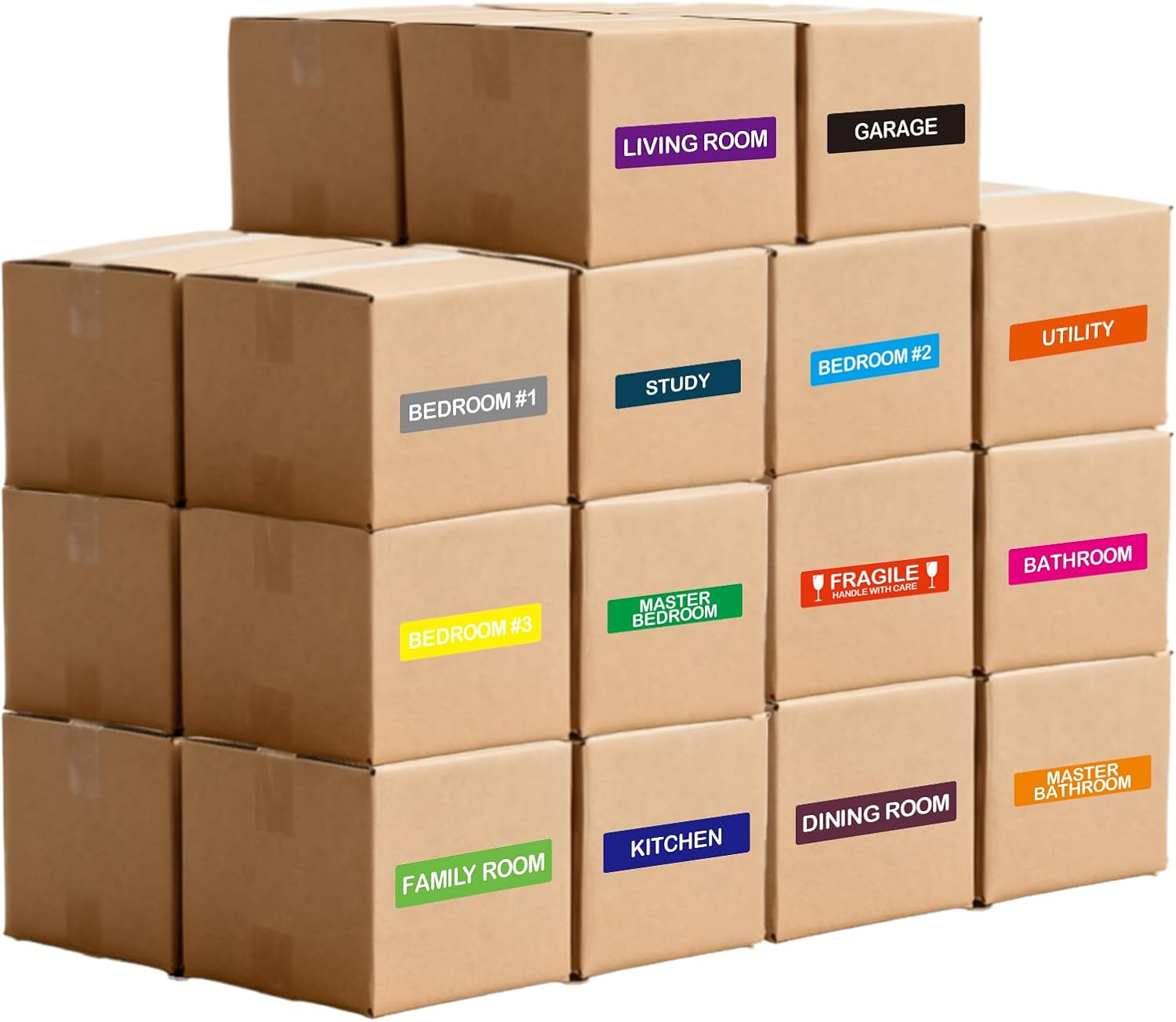196 Pcs Moving Labels Stickers, Packing Labels for Organizing & Identifying Boxes, Essential Moving Supplies for Home and Office Use, Stress-Free Relocation image number 6