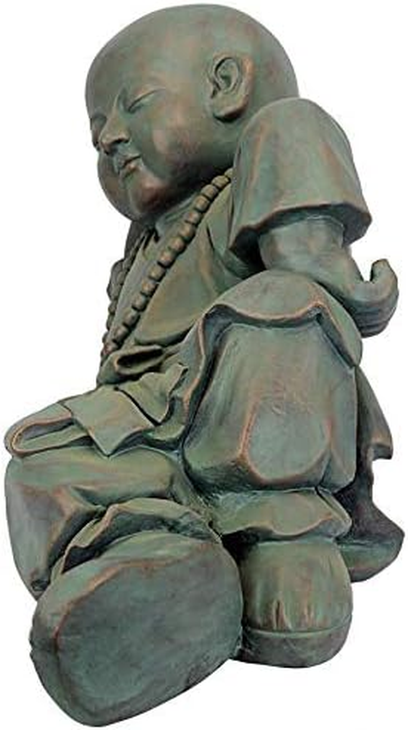 Design Toscano EU22736 Resting Serene Baby Buddha Garden Statue, Verdigris image number 4
