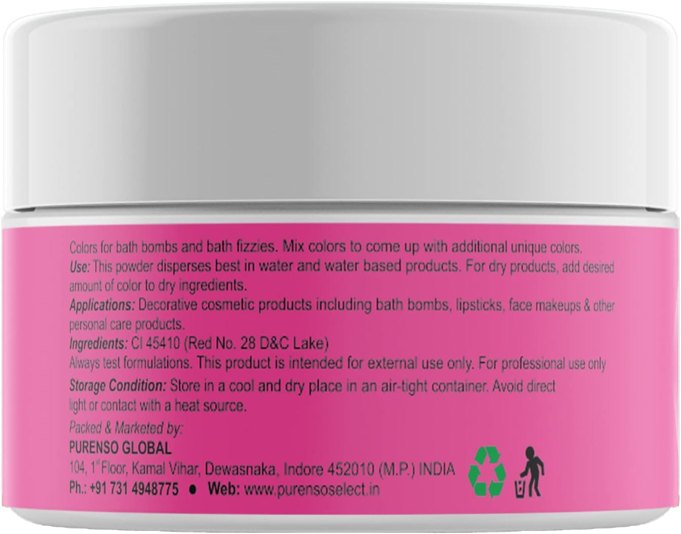 Purenso Select - Bath Bomb Color - Pink, 10G image number 5