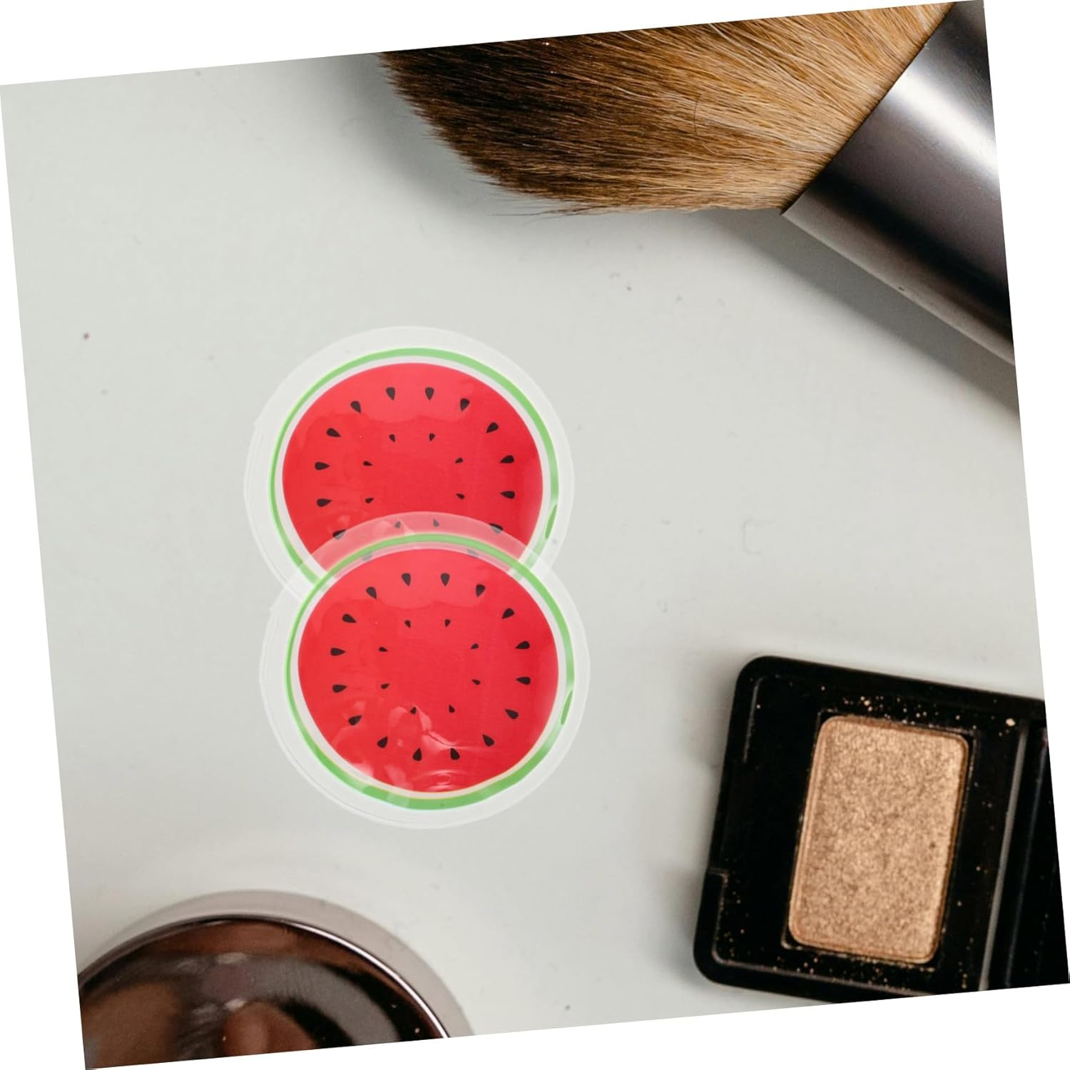 CIMAXIC 6Pcs Face Ice Packs Cooling Eye Patches Cold Compress for Reusable Gel Eye Pads Dryness and Strain with Fruit Pattern