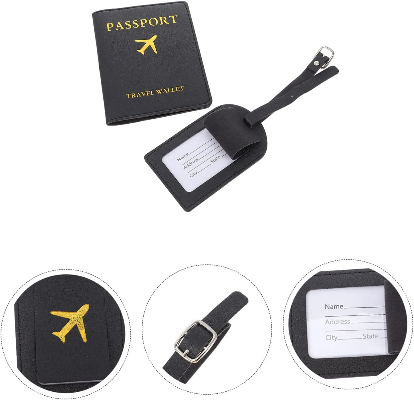 TOGEVAL Luggage Passport Cover RFID Holder Card Slot Pu Leather Tag for Travelers image number 6