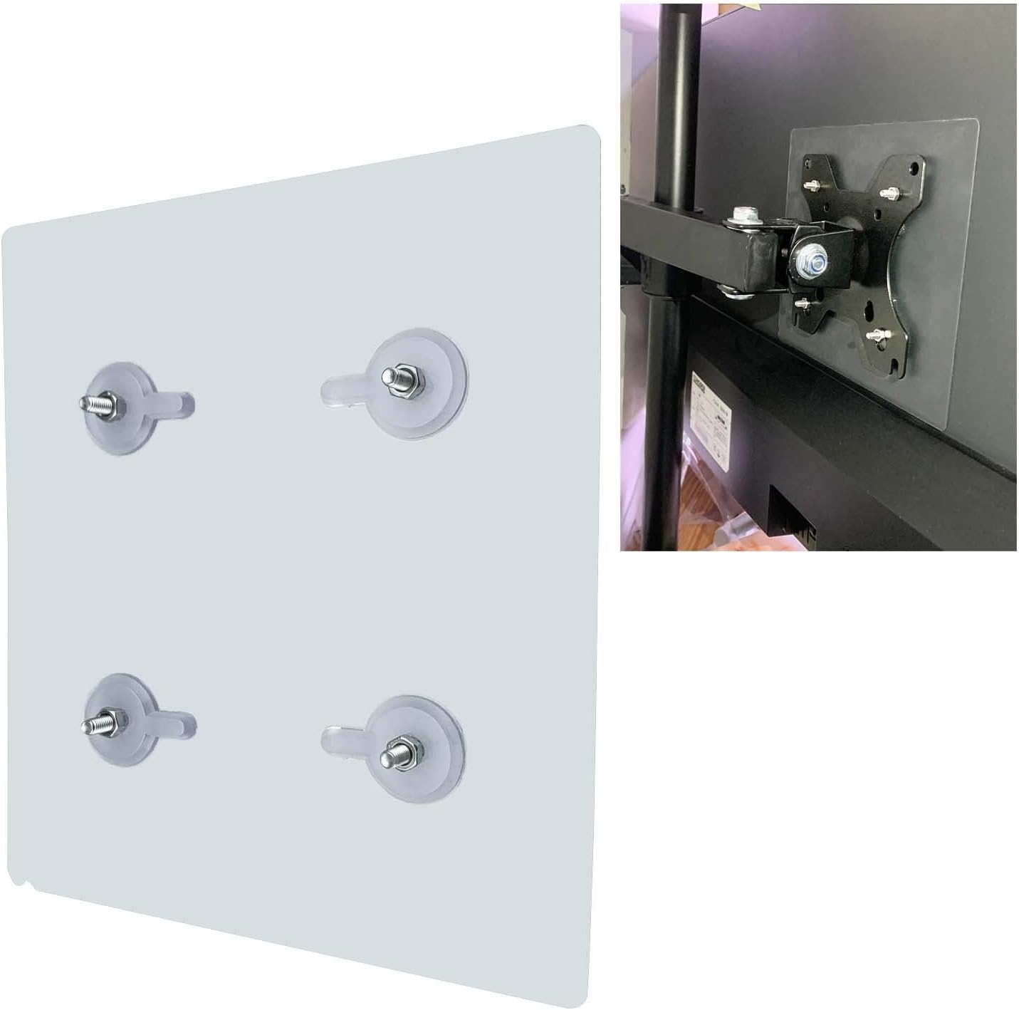 NOBER VESA Mount Adapter Bracket Kit Non-Vesa Mounting Universal for 75 VESA Monitor Arm Compatible 2 Pack image number 4