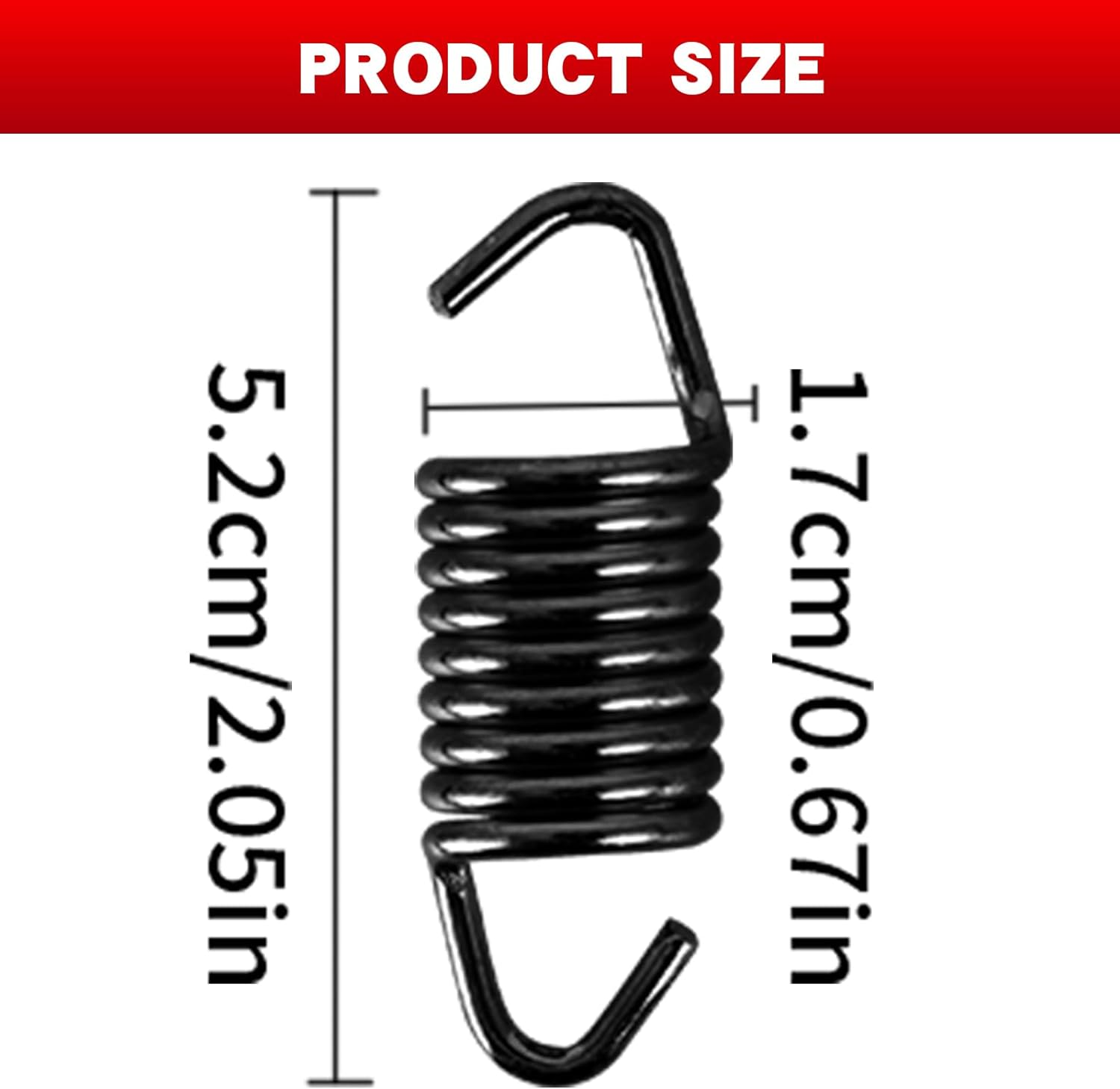 Upgrade Your Ride with YOSOPP Exhaust Spring 7041789 Replacement - Fits Polaris Sportsman, Ranger, Scrambler, RZR, ATV, UTV (Pack of 10) image number 1