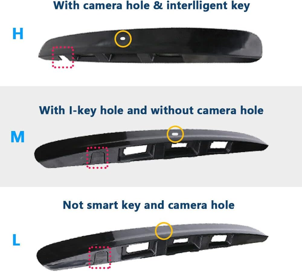 Tailgate Door Handle Garnish Cover Moulding (Matte Black) Compatible with Nissan Dualis (Ti/Ti-L) J10 2007 2008 2009 2010 2011 2012 2013 2014 (High Configuration) image number 5