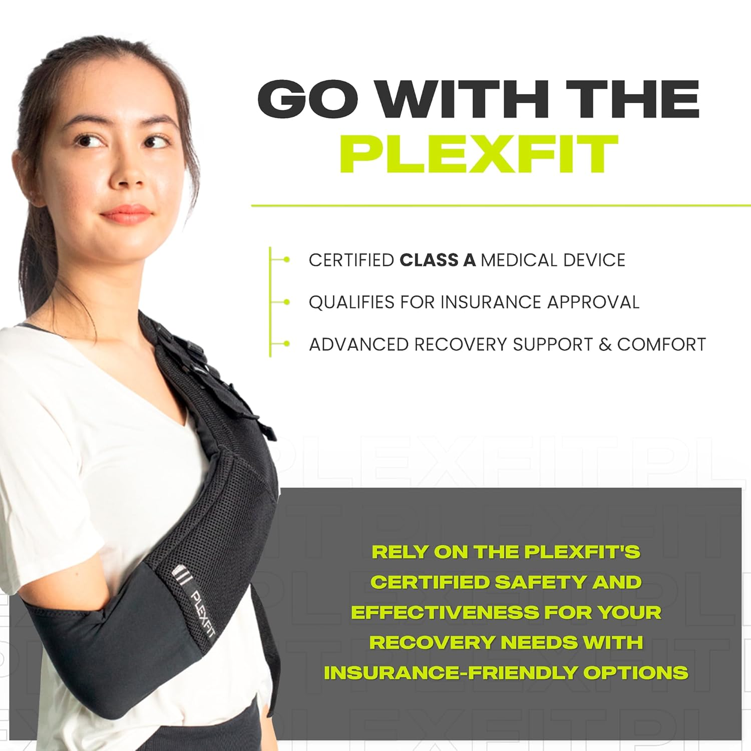 Athletic Arm Sling Class a Medical Device - Shoulder Sling Immobilizer for Injury Support - for Elbow & Wrist Too - Men & Women (Medium Right, Black) image number 5
