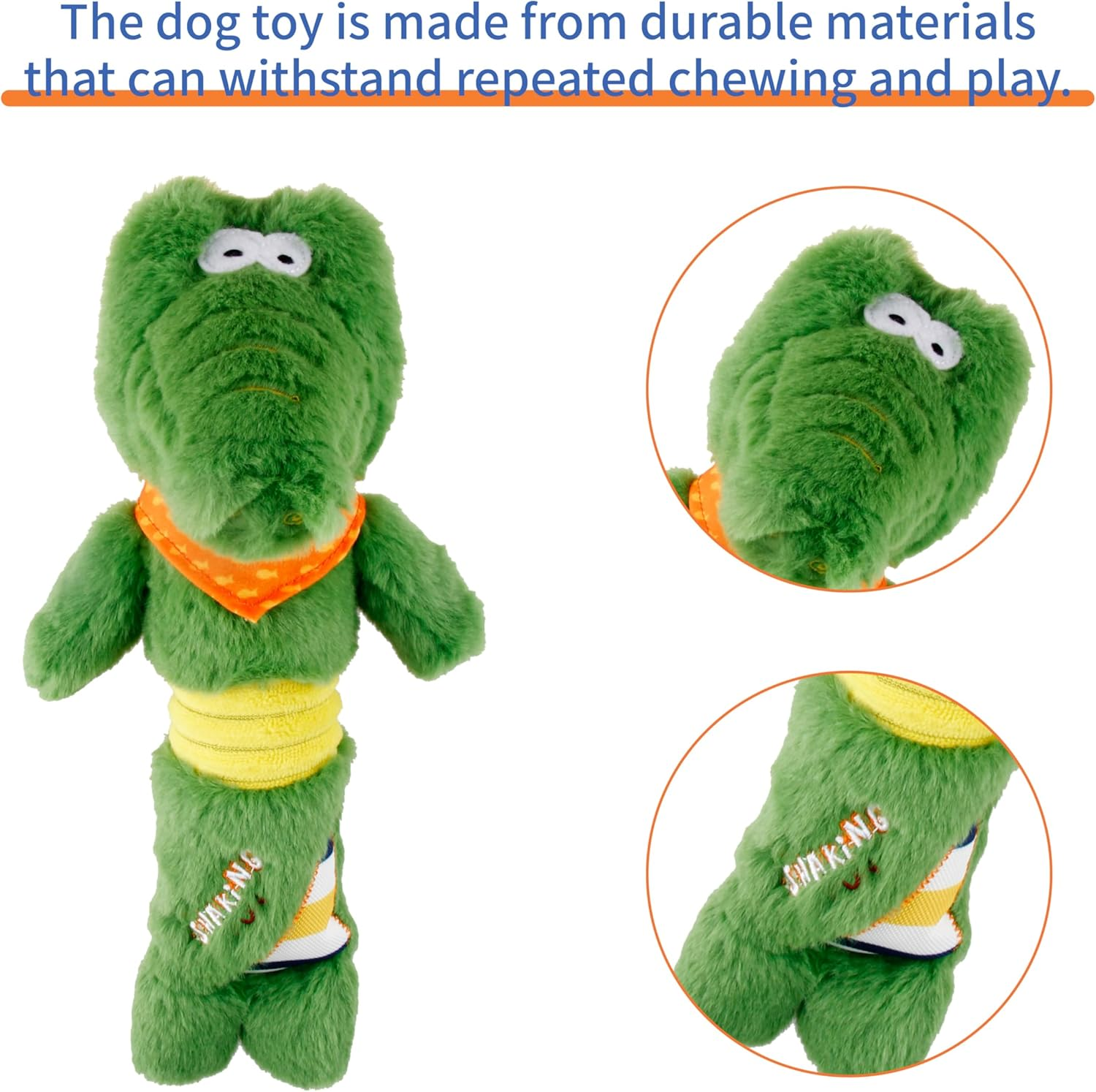 Gigwi Dog Toy, Plush Dog Shaking Fan Gator - Lion image number 3