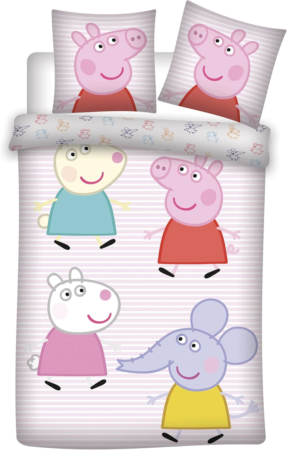Peppa Pig Children'S Bedding Set 100 X 135 + 40 X 60 Cm 100% Cotton
