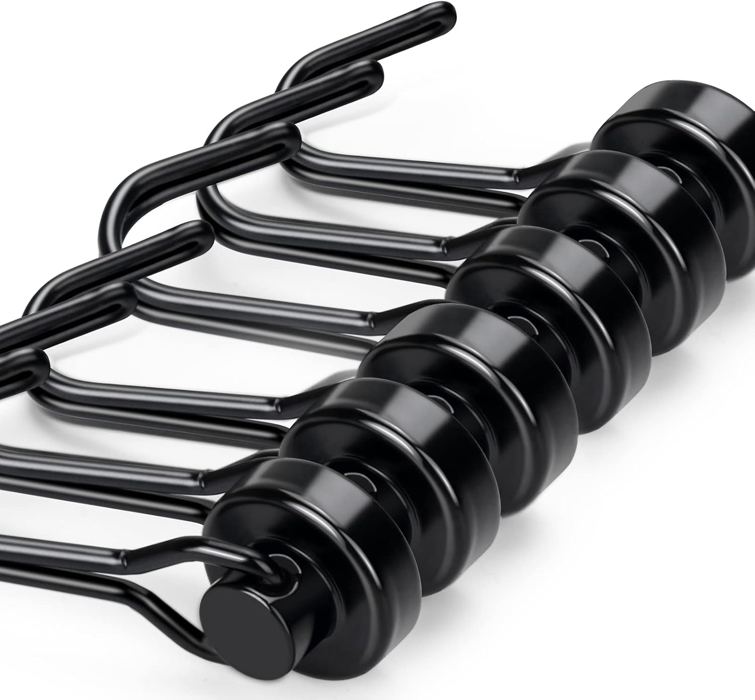E BAVITE Black Swivel Swing, 30LBS Powerful, Strong Neodymium Rare Earth Magnetic Hooks. Perfect for Refrigerator, Kitchen and Other Magnetic Surfaces, Pack of 6 image number 5