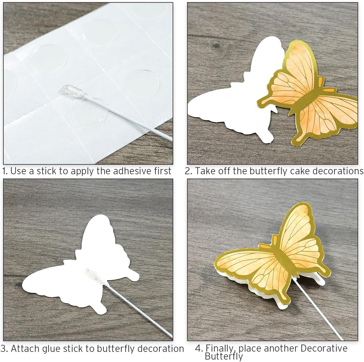 Butterfly Decorations for Cakes 22PCS Butterflies Cake Topper Happy Birthday 3D Cupcake Toppers Pink Purple Wall Decor Party Baby Shower Women Girls image number 3