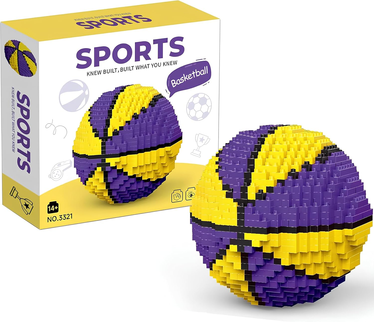 STEM Projects for Kids Ages 8-12,850Pcs Basketball Building Blocks Set,Football Building Blocks Set,Gifts for 8-14 Year Old Teen Boys Girlsdecorations Gift (White & Black Football)