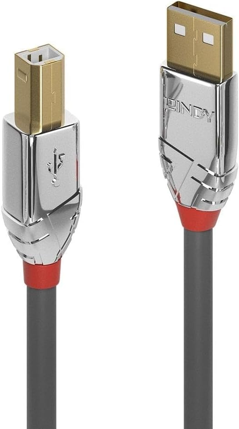 Lindy USB 2.0 Type a to B Cable, Cromo Line, 0.5M Length