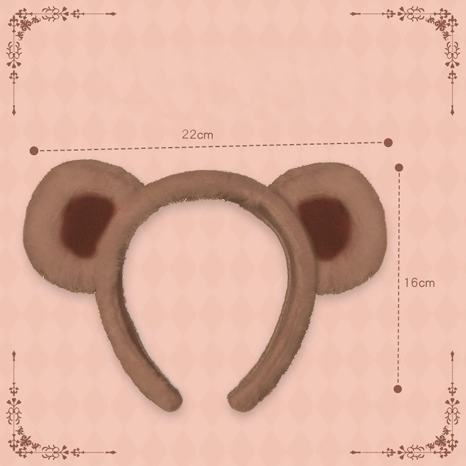 Bear Ears Headband Cute Party Headwear Face Wash Headband Animal Head Wear Fashion Hairband Valentine'S Day Hair Hoops Hair Accessories for Adult Kids Party Decoration image number 2