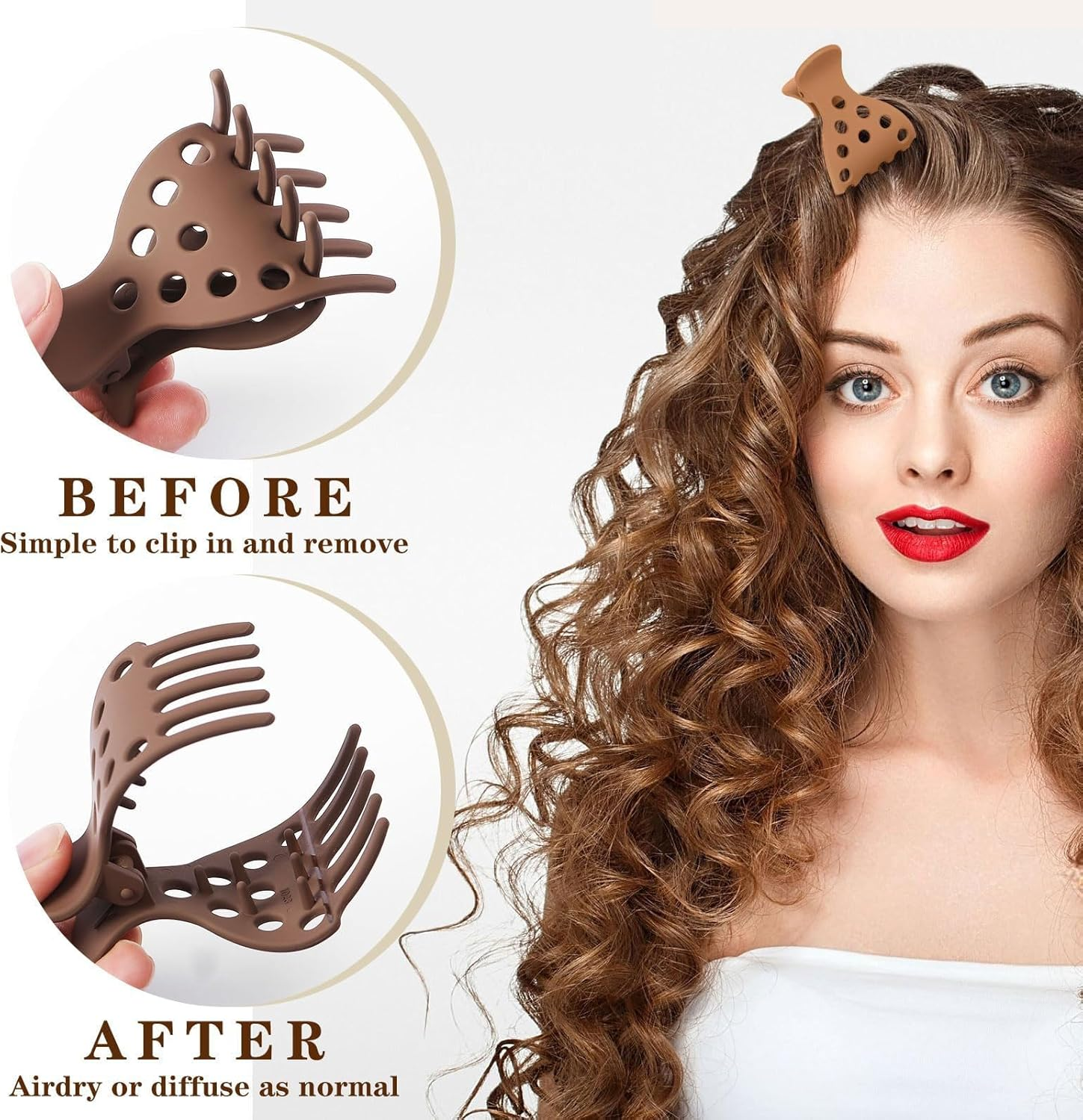 Pack of 10 Hair Clips, Volume Clips, Hair for Fluffy, Volume Clip for the Hairline, Hair Clip, No Imprint, Hair Root Lifting Clips, Volume Clip image number 4