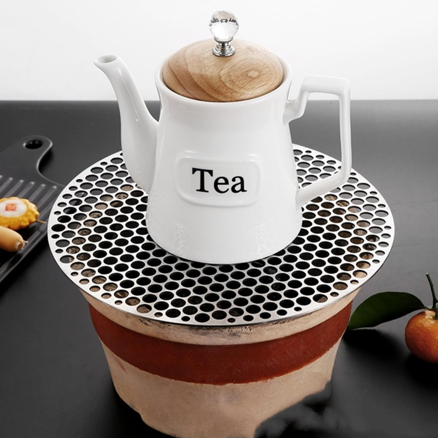 Round Grill Grates, Stainless Steel round Grill Net Steam Mesh Rack, BBQ Mat Carbon Furnace Steam Nets Barbecue Rack for Camping Outdoor Picnic (Silver-26Cm)