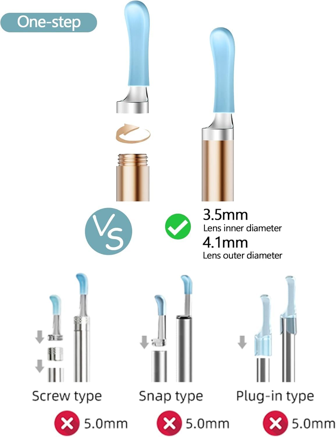 Bebird Earwax Removal Tips, 3.5Mm Compatible, 8-Pack with Storage Case image number 4