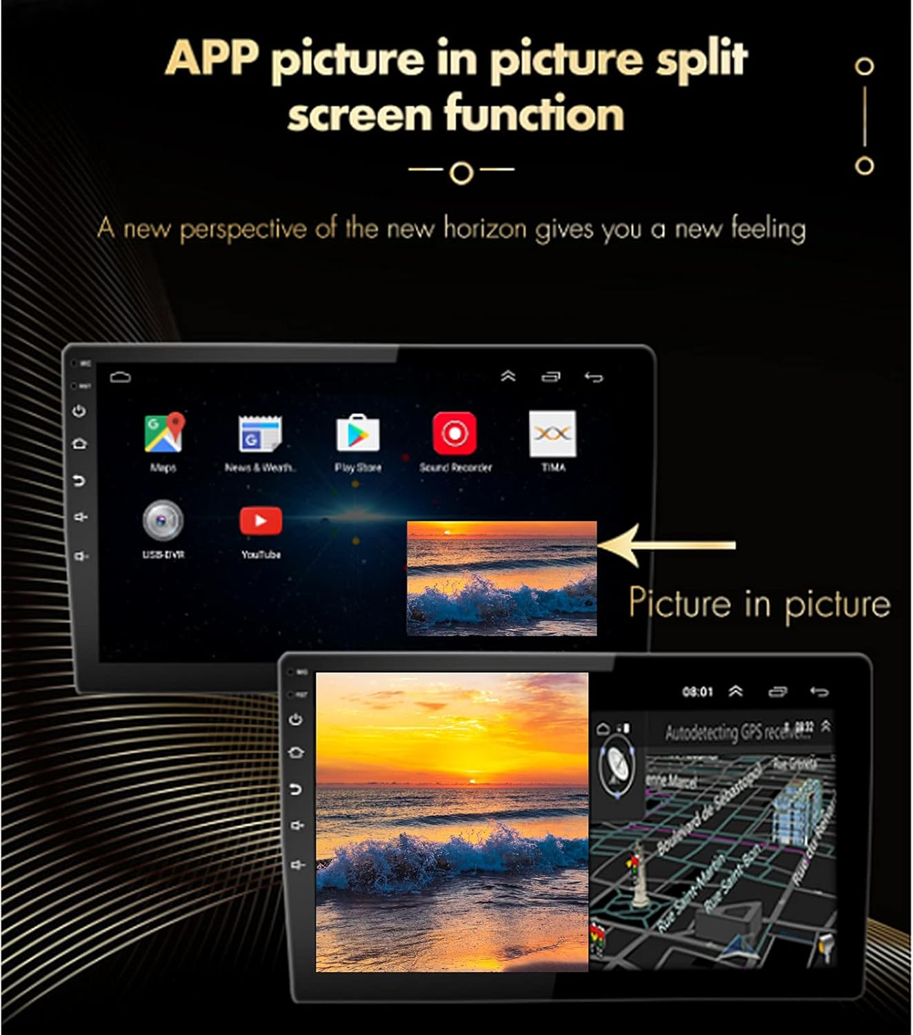 Car Navigator Touchscreen, 9In Display Compatible with Kia Sportage EX Luxury Sport Utility 2016, Android 10.0 Navigation System, Bluetooth GPS Multimedia Player (2+32G) image number 1