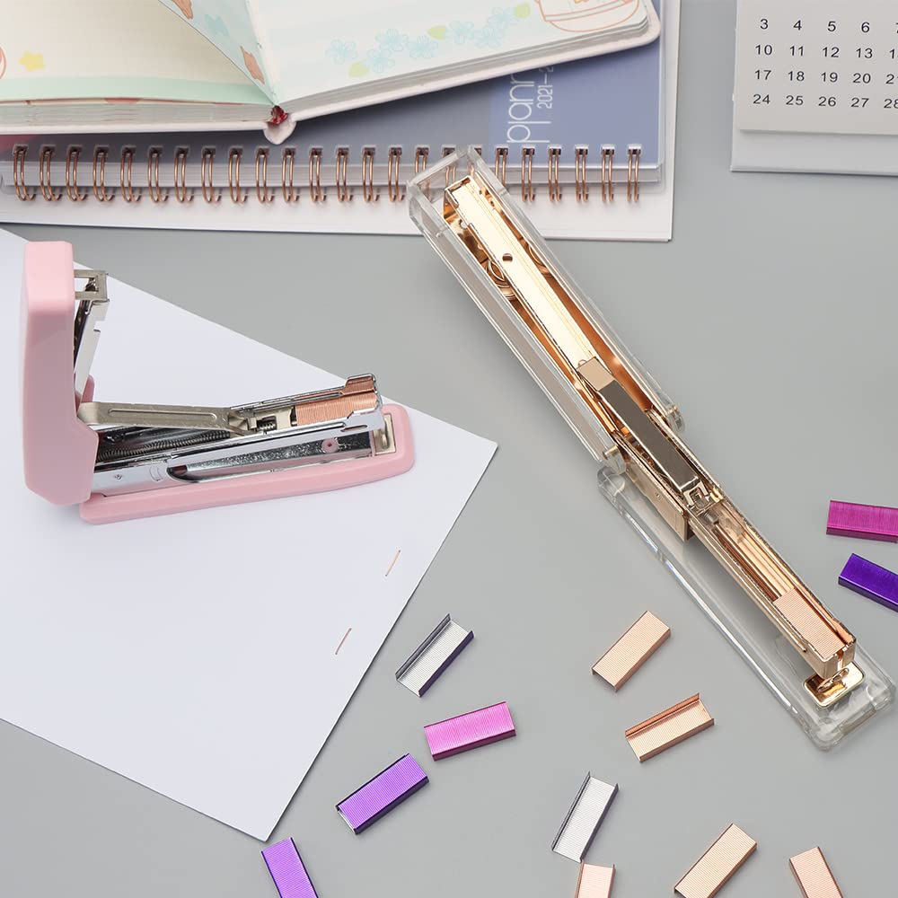 Mogoostry Colored Mini Staple Refills for Mini Stapler - Jam Free, 1000Pcs/Pack (4 Packs No.10 Total) image number 6