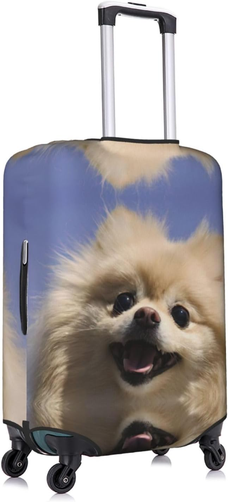 Odddot Cute Pomeranian Print Travel Luggage Cover,Suitcase Protector Cover, Washable Baggage Covers,For 18-32 Inch Luggage, Cute Pomeranian, Small image number 4