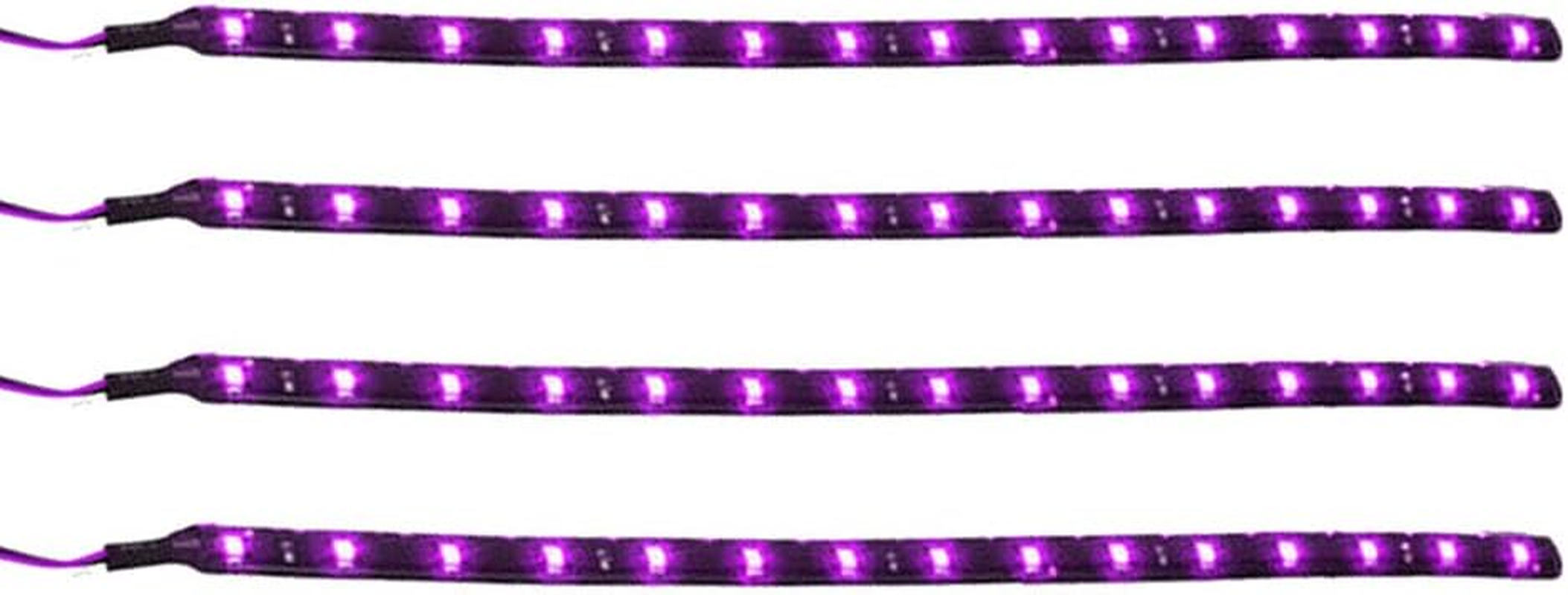 E Support Red 12V 15 Led 30Cm Car Flexible Waterproof Underbody Light Strip Pack of 4