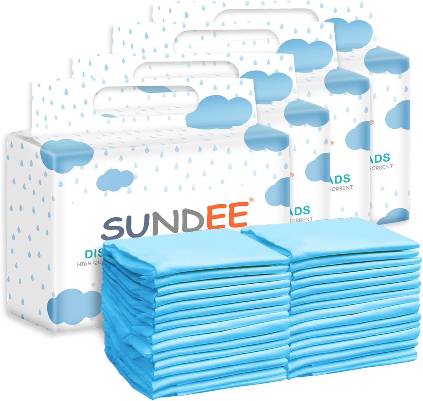 Baby Disposable Changing Pad, 50 Pack Soft Non-Woven Fabric Breathable Waterproof Underpads, Portable Leak-Proof Mattress Protector, Incontinence Bed Pads