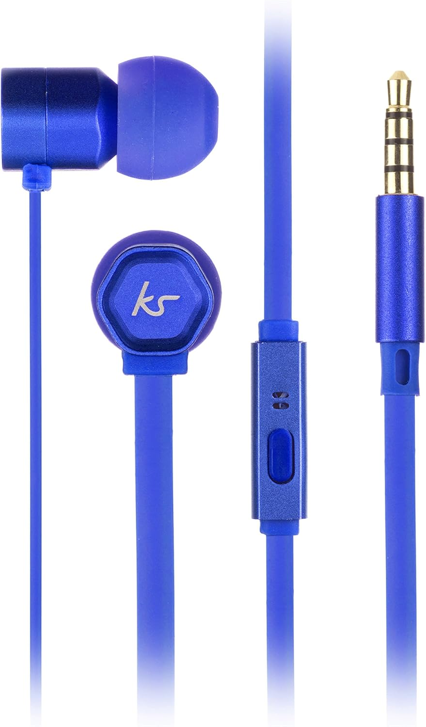 Kitsound Kit Sound Hive-Ear Headphone with Mic Blue KSHIVBVCBL