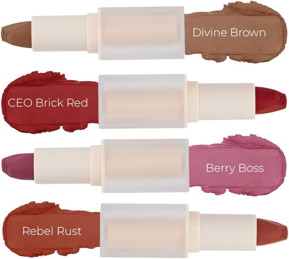 Revolution Lip Allure Soft Satin Lipstick 3.2 G, Divine Brown (Pack of 2) image number 3