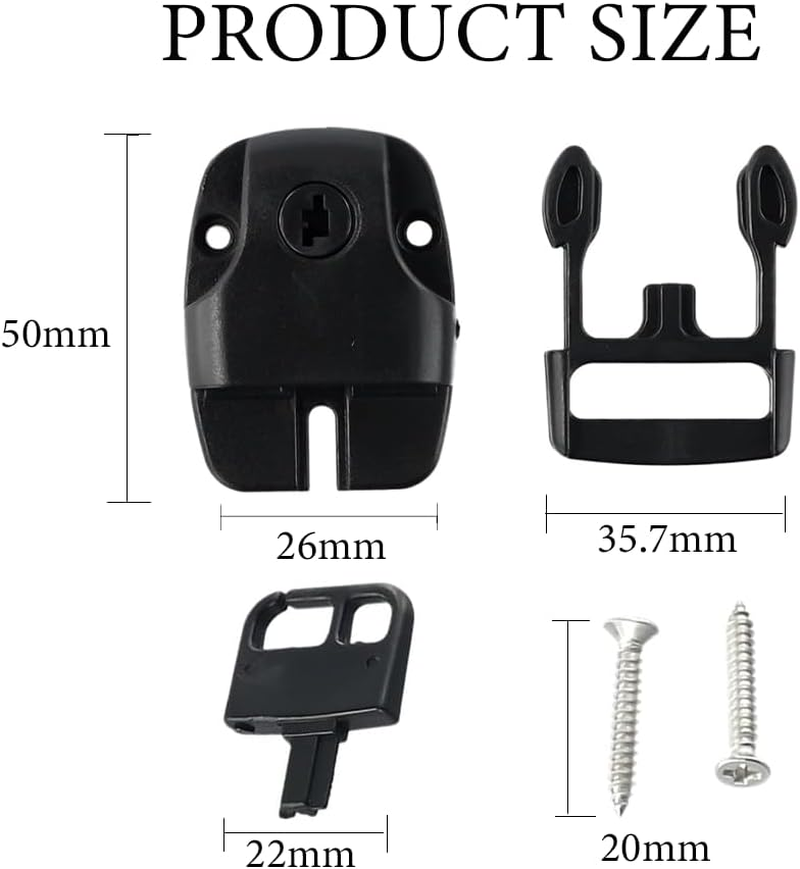 Spa Hot Tub Cover Clips Latch Replacement Kit,Hot Tub Cover Broken Latch Repair Kit, Replacement Hot Tub Cover Latch Repair Kit with Key and Screws Accessories,For Hot Tubes and Others image number 2