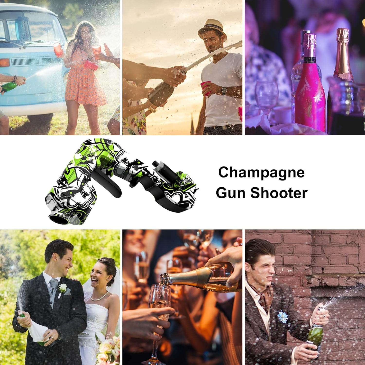 Champagne Shooter | Adjustable Beer Dispenser | Beer Spray Tool For, Club, Bar, Pub, Festival, Wedding, Atmosphere Props