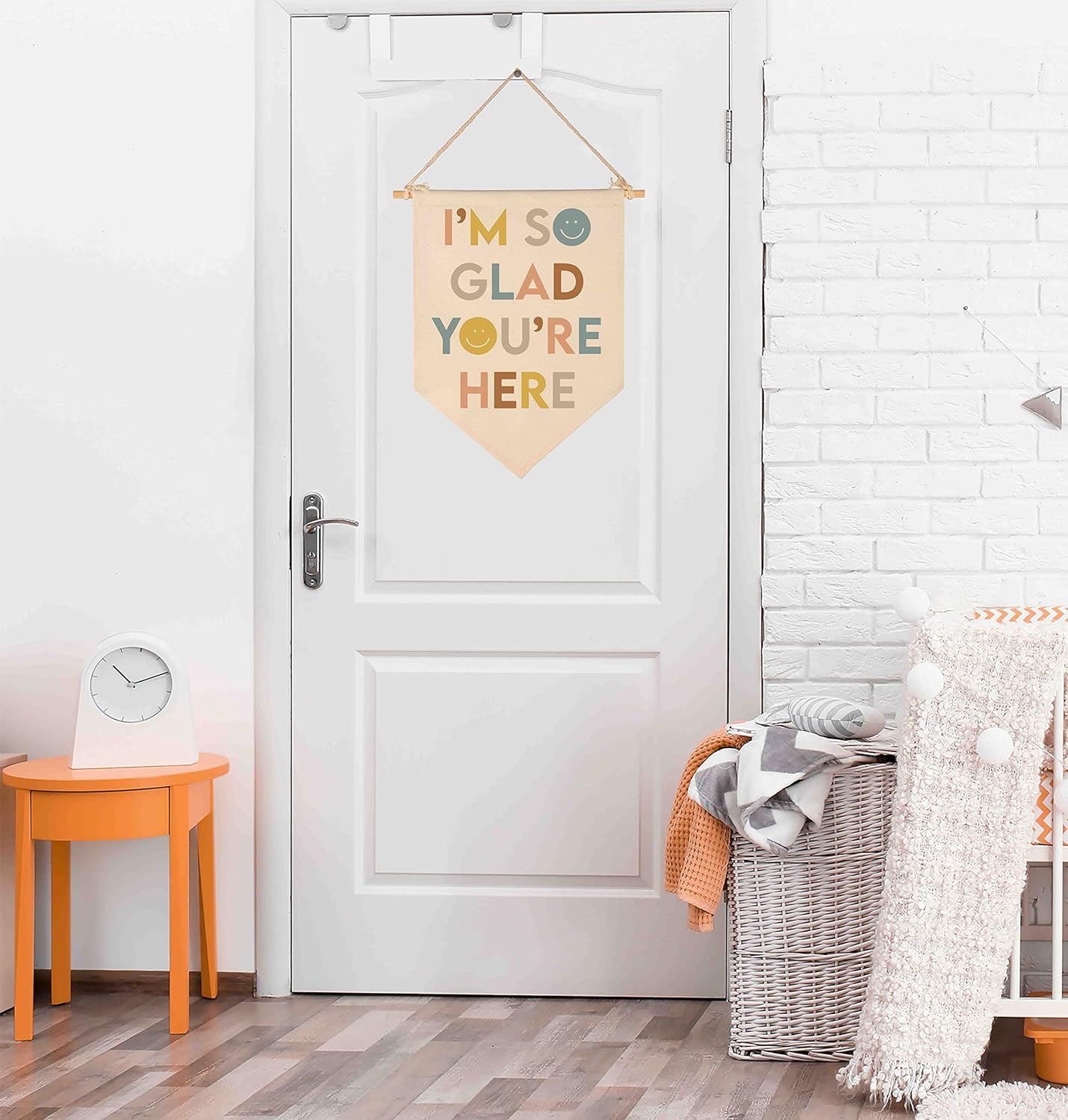 I'M so Glad You'Re Here-Classroom Decor-Inclusive Classroom Decor-Welcome Gift-Teacher Gift-Canvas Hanging Pennant Flag Banner Wall Sign Decor Gift-Birthday Christmas Gift image number 2