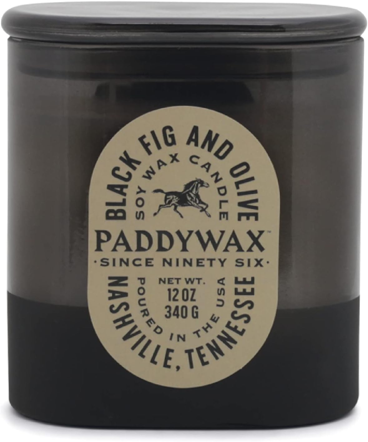 Paddywax Candles Vista Collection Scented Candle, 12-Ounce, Black Fig & Olive, 12 Ounces