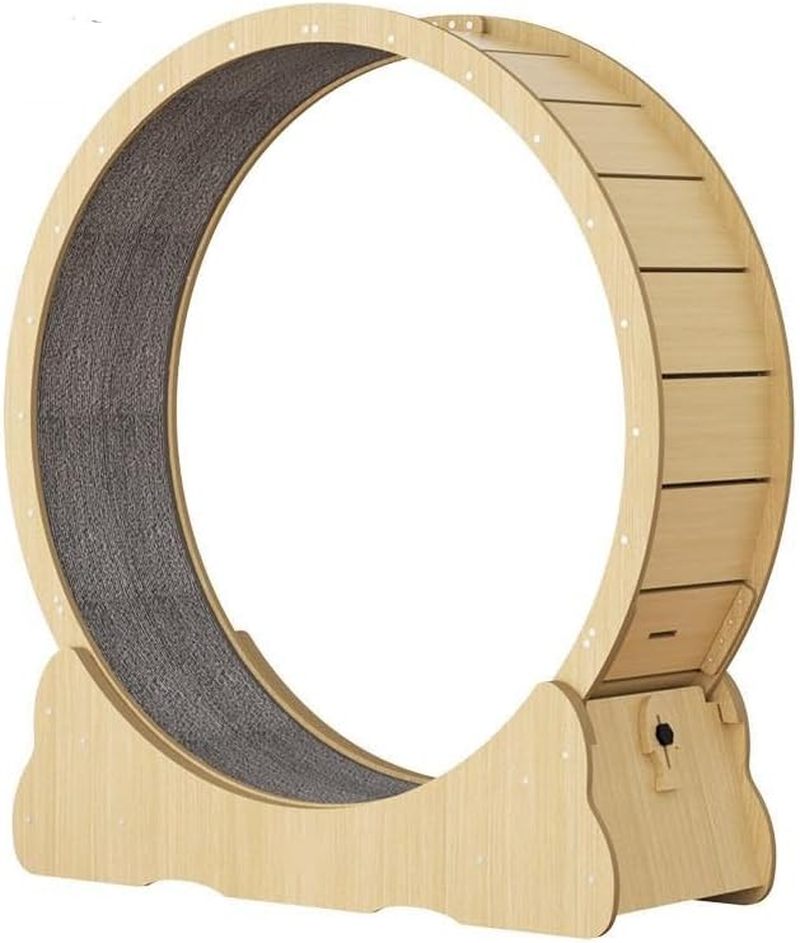 Cat Exercise Wheel Toy Furniture Running Treadmill Exerciser Scratcher Board (Small)