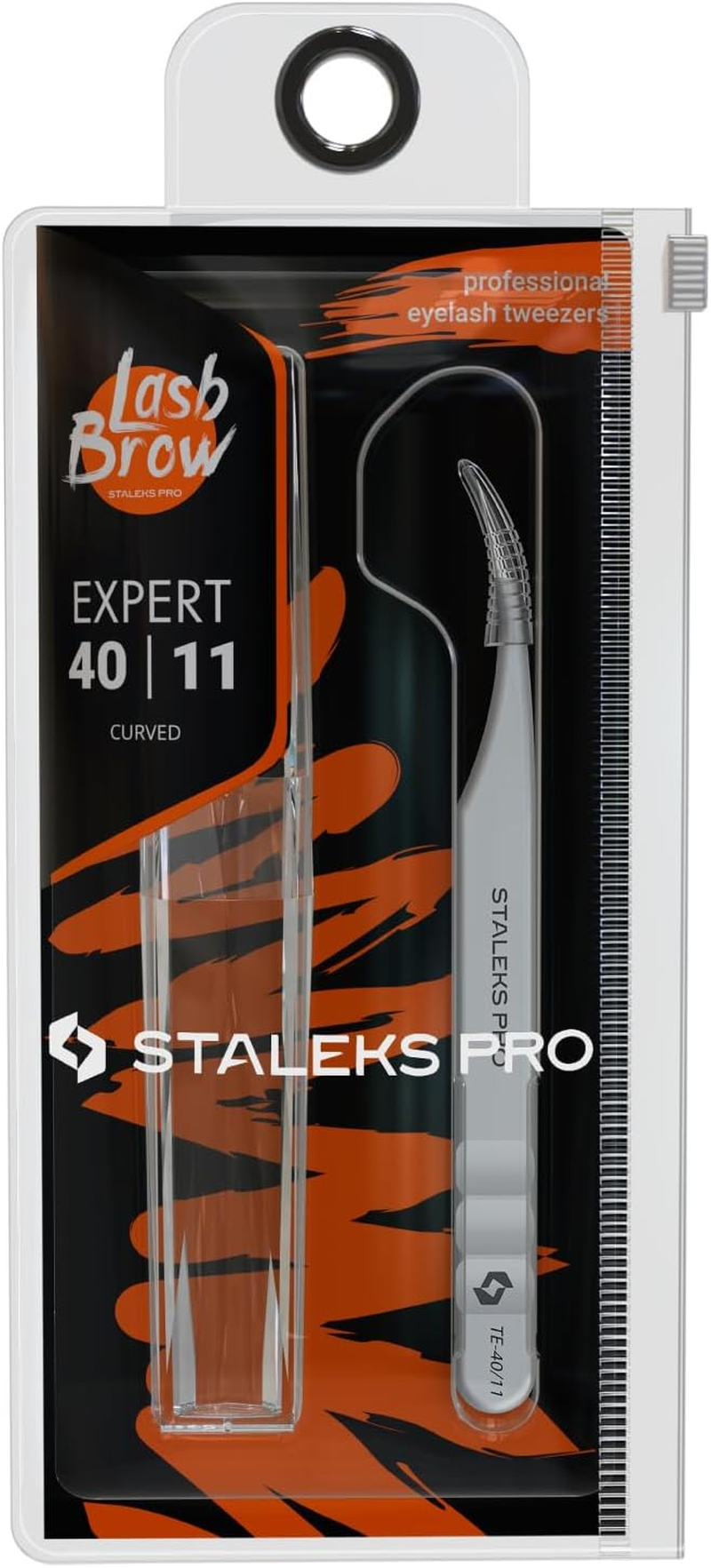 Staleks Pro Professional Eyelash Tweezers Expert 40 Type 11 &ndash; Curved &ndash; Lash Separation &ndash; Stainless Steel &ndash; Anti-Fatigue Design image number 5