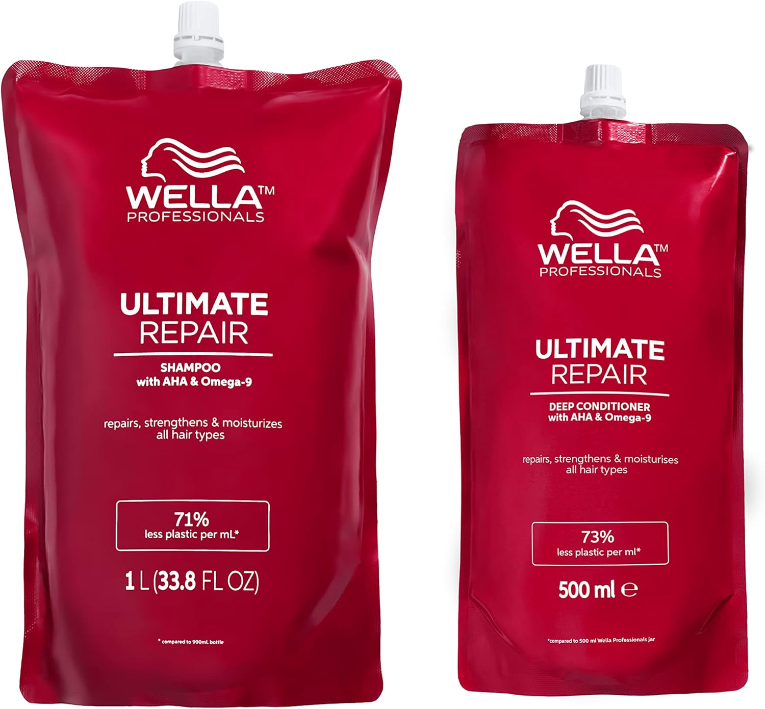 Wella Professionals ULTIMATE REPAIR Conditioner 500Ml + Shampoo Refill Pouch 1L image number 6